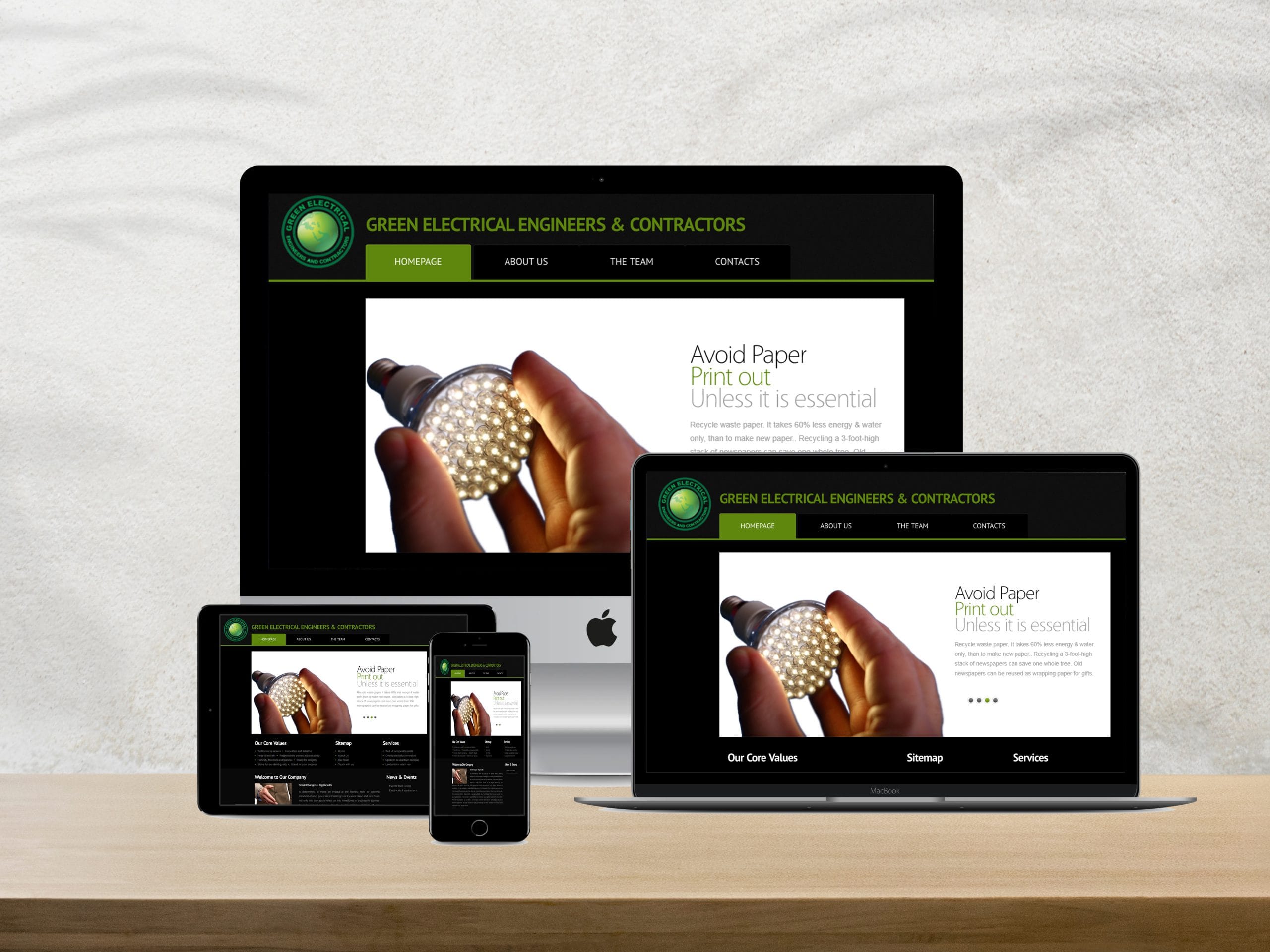 Green Electricals & Contractors Website